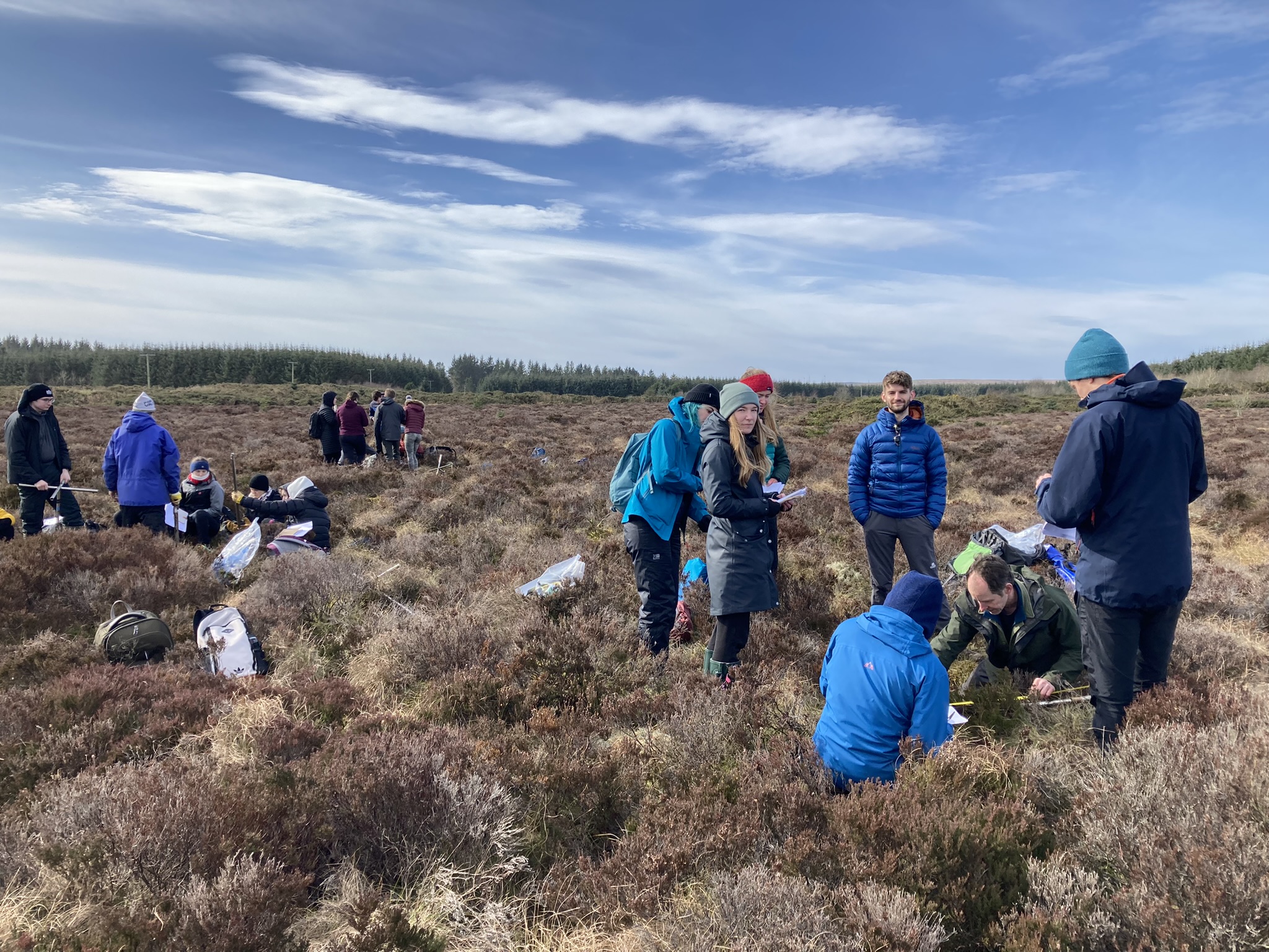 Field class group with Aberdeen University, in North East Scotland