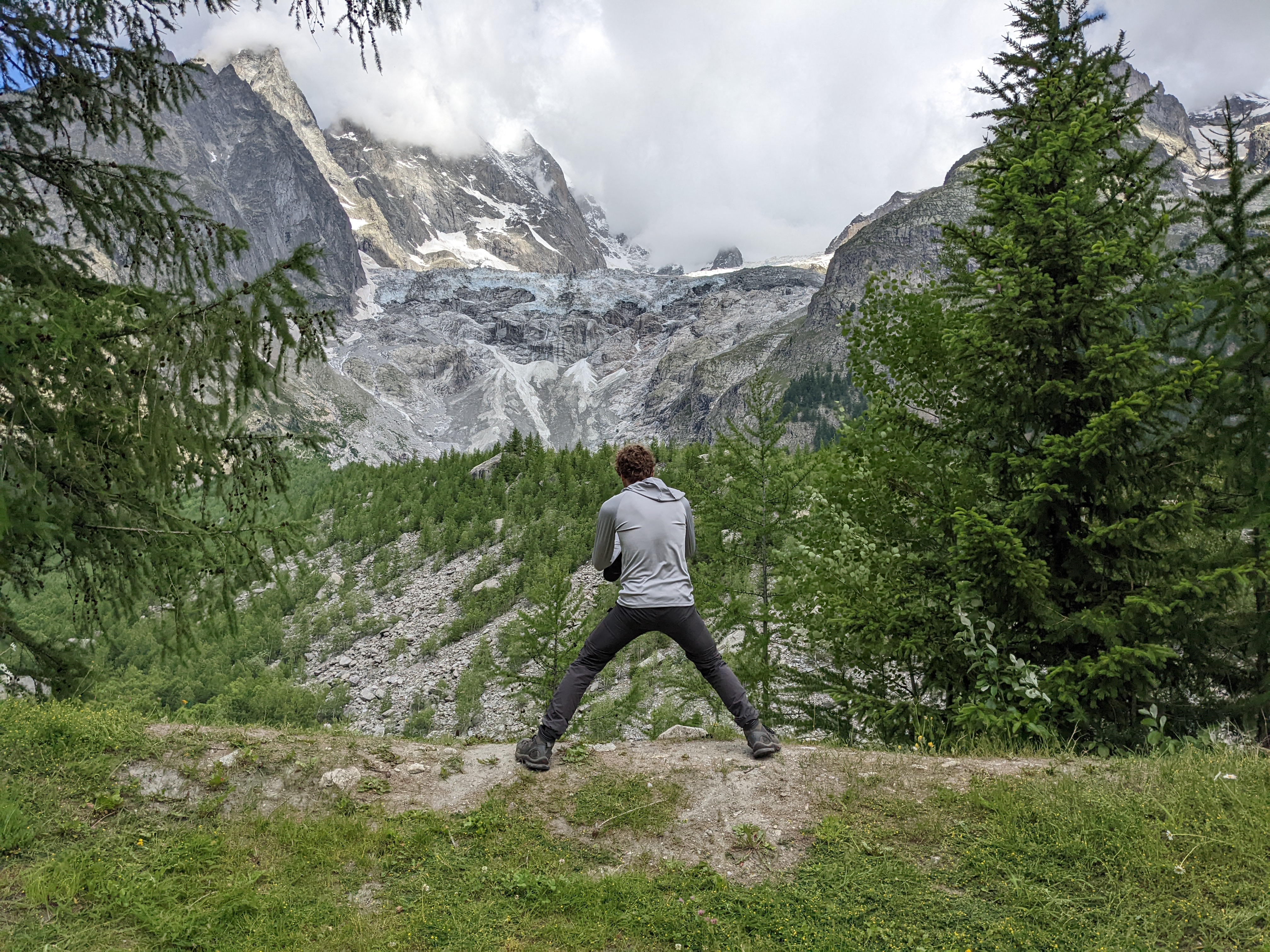 A photo of me taking a photo of a glacier